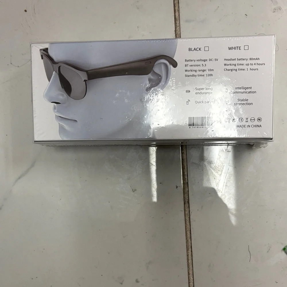 Wireless Headset Glasses - Black